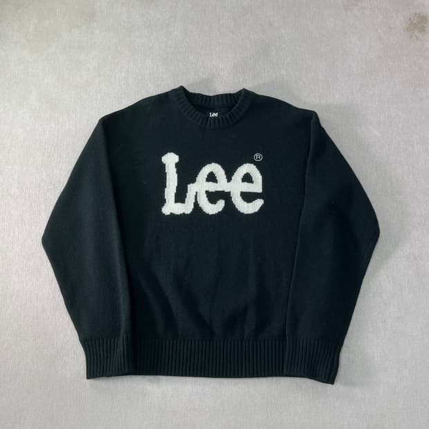 100 LEE 리 울 빅로고 니트