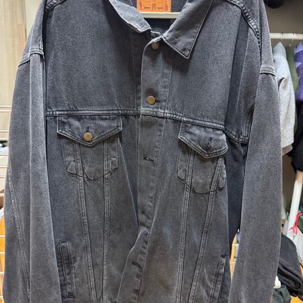 모드나인 흑청 데님자켓 M