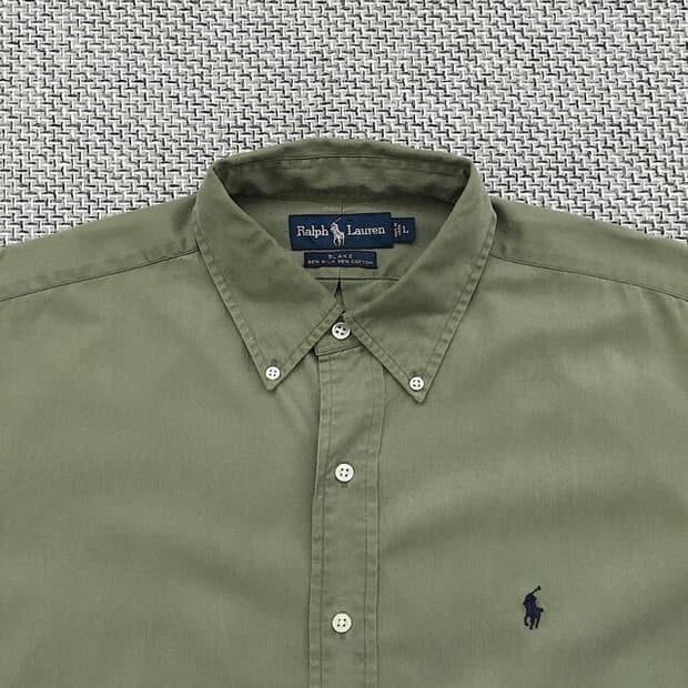 Khaki Green Silk blended b.d shirts