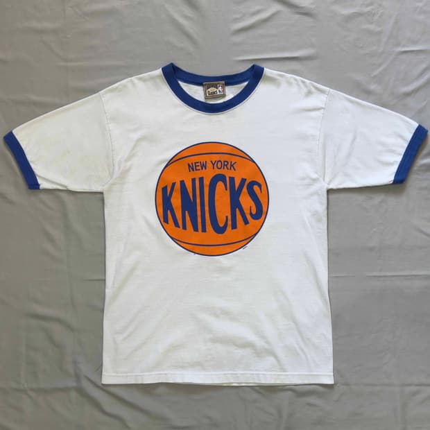 90s 마제스틱 NBA 뉴욕 닉스 링거 티셔츠 USA
