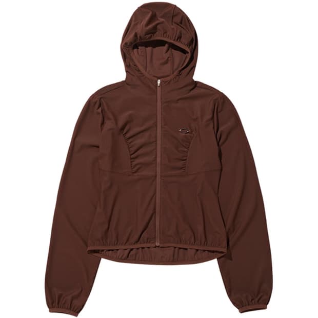 미스치프 후디드 와플 집업 브라운