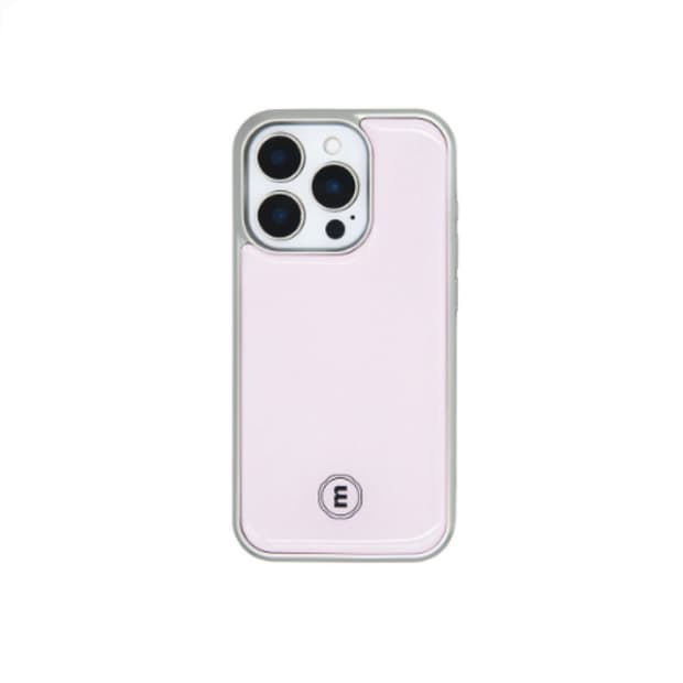 silver iphone case - shell pink (16PRO)