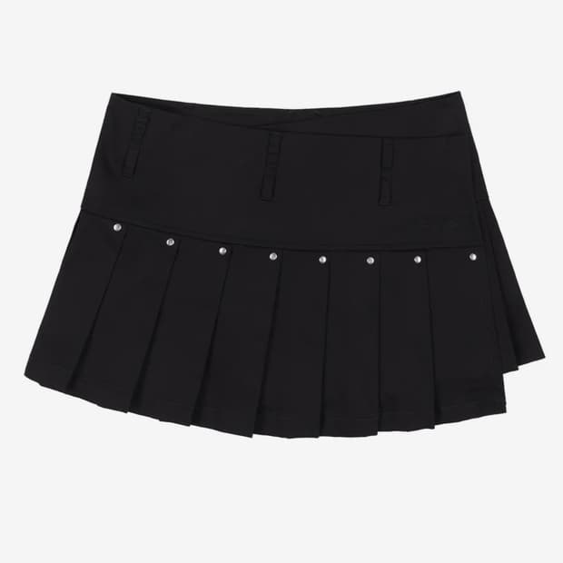 팬시클럽 플리츠 레이어드 랩 스커트