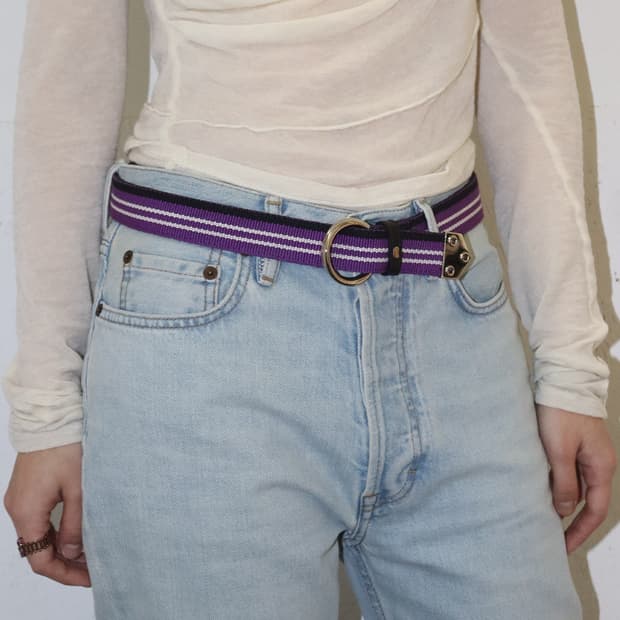 발렌시아가 by 니콜라 게스키에르 07AW 퍼플 캔버스 벨트