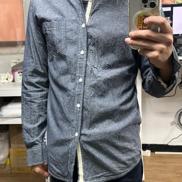 보세 워크웨어 청 해지셔츠 50