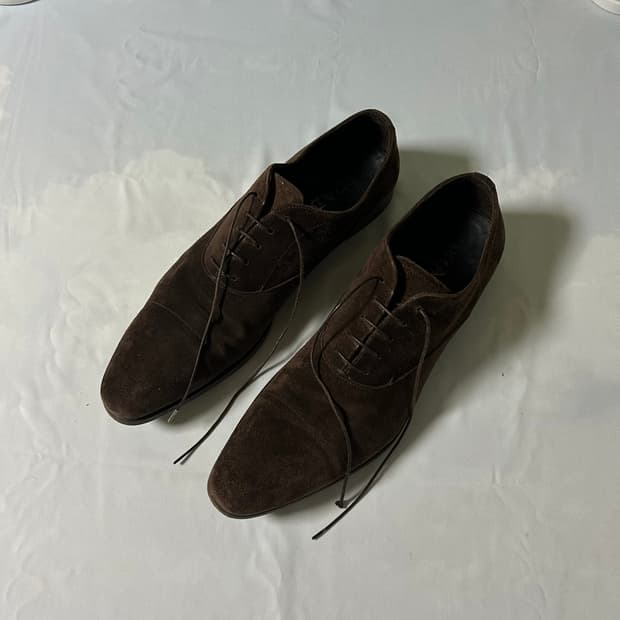 Prada suede derby shoes