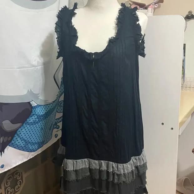 일본 빈티지 모리걸 패치워크 원피스 