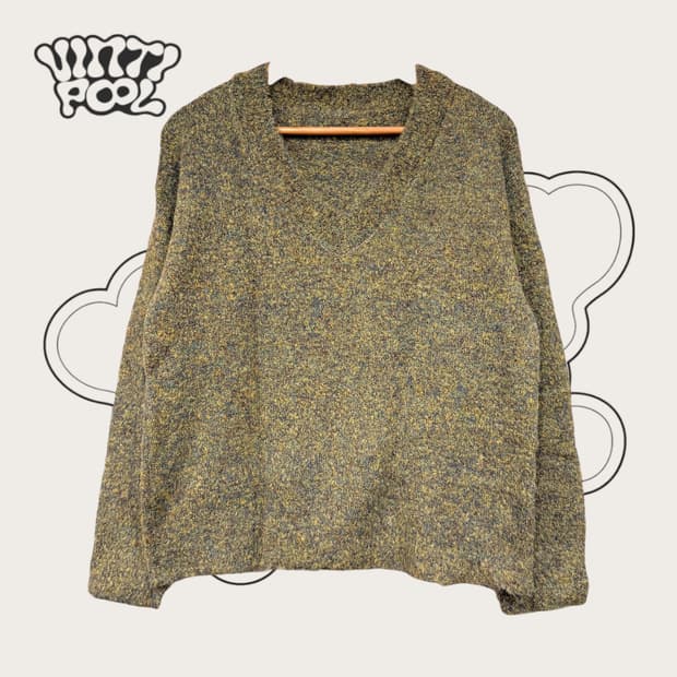 빈티지 브이넥 니트