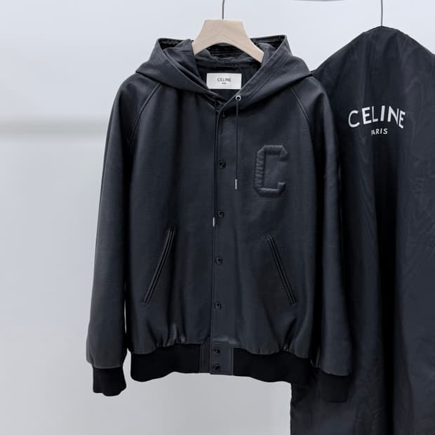 [S+급/50] 24FW 셀린느 레더 블루종 후드 자켓 블랙