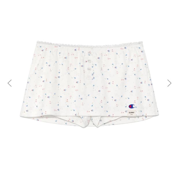(새상품) 글로니 Champion MINI SKIRT 화이트 판매