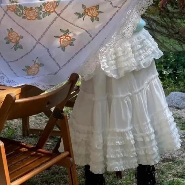 어나더랭귀지 호호 프릴 스커트