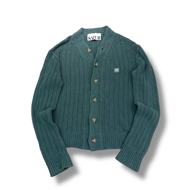 100 25s/s 세터 파로 오버 사이즈 부클 가디건