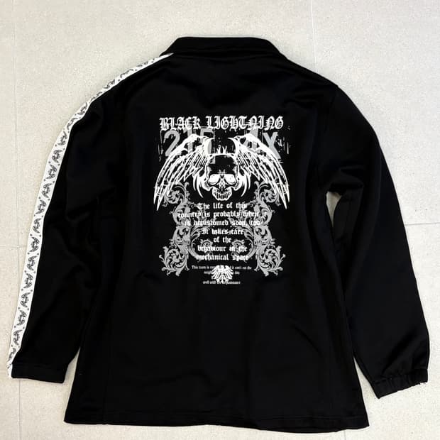 블랙 스컬 프린팅 져지