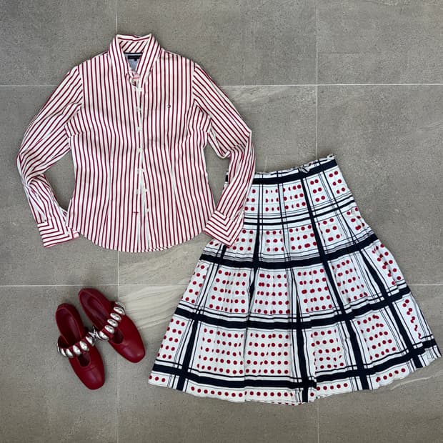 Tommy Hilfiger red stripe shirt