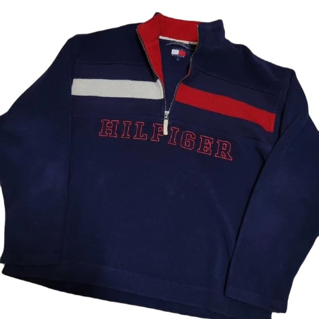 Vintage TM 타미힐피거 90s 빅로고 후리스