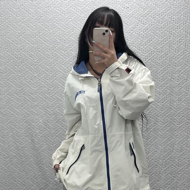 푸부 올드스쿨 빈티지무드 바람막이 자켓 100 C08726