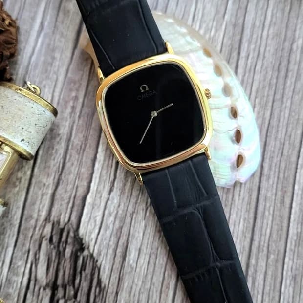 [특가상품]정품 오메가 드빌195.0077.2 남여공용 오닉스 쿼츠 시계