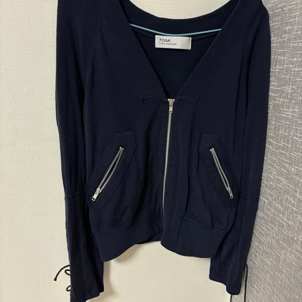 (S) 토가 지퍼 가디건 