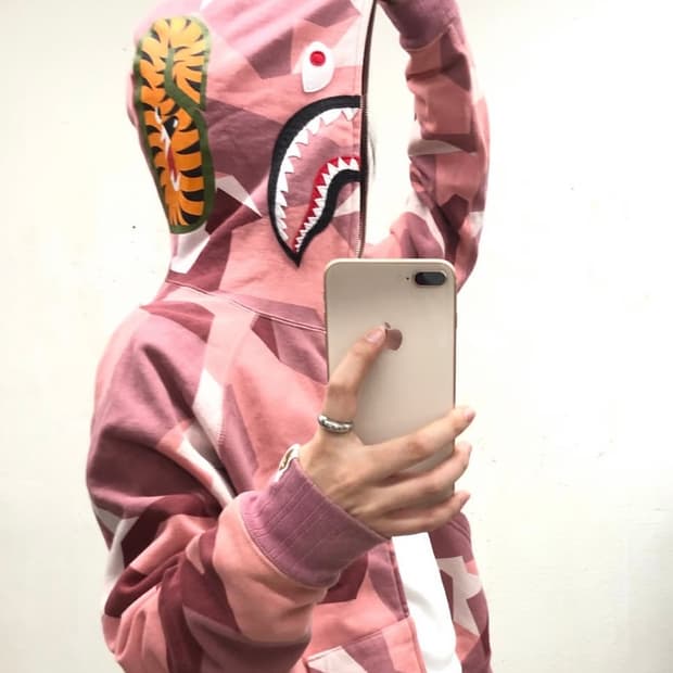 베이프 딸기우유 샤크 후드