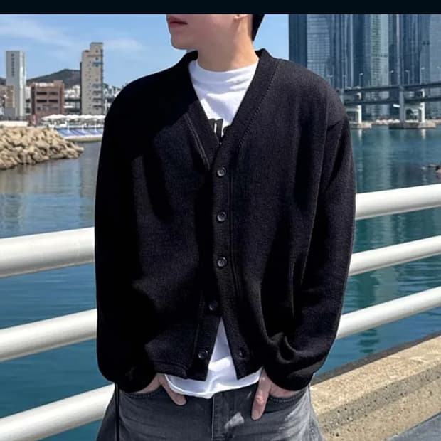 네이비 가디건 프리사이즈