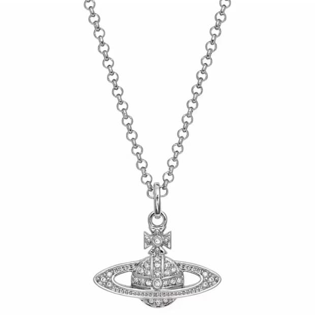 비비안웨스트우드 미니 바스 릴리프 펜던트 네크리스 (실버)