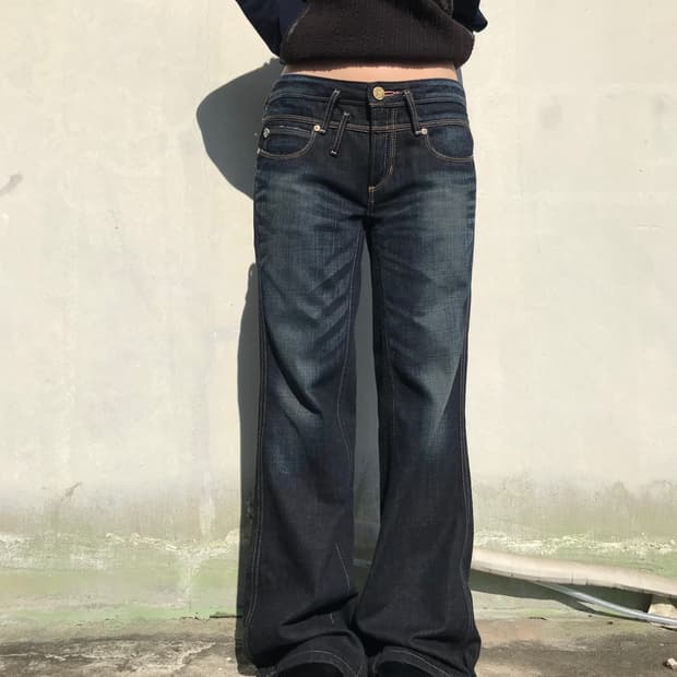 Vienus Jean 빈티지 워싱 부츠컷 데님