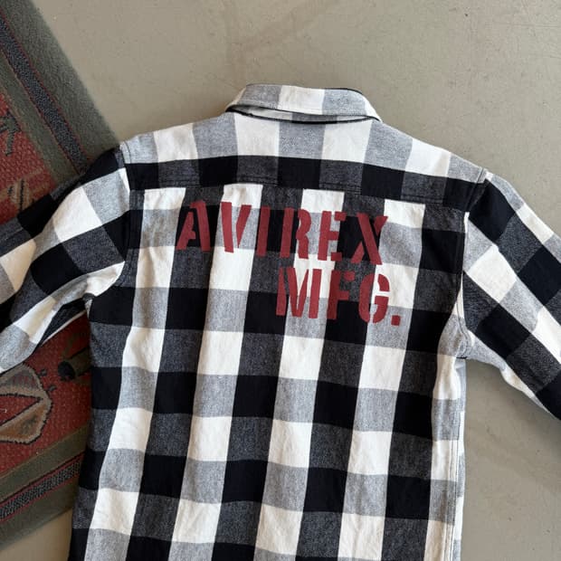 아비렉스 체커보드 플란넬 셔츠