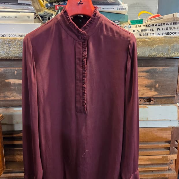 띠어리 실크 블라우스 