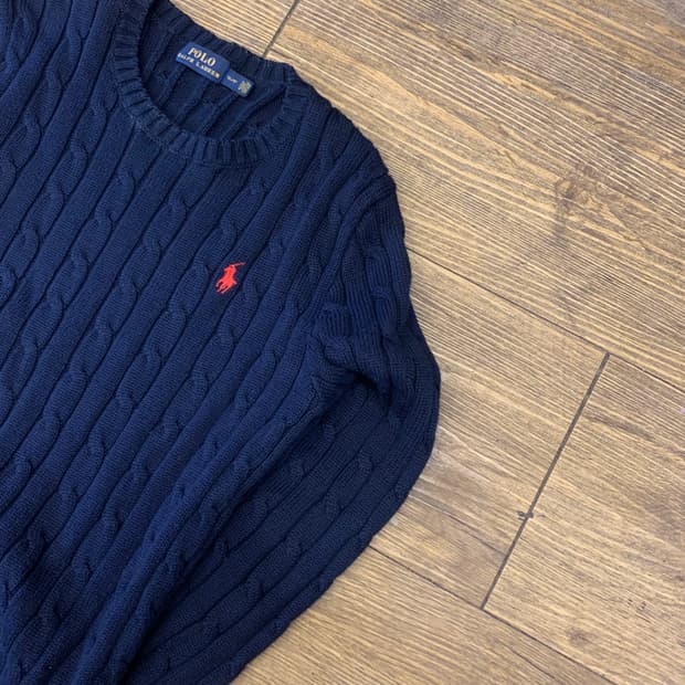 폴로 랄프로렌 케이블 니트 S