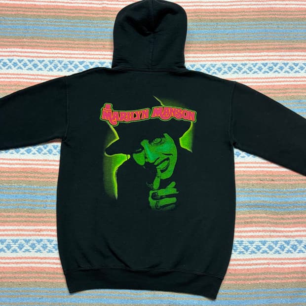 미국 빈티지 마릴린 맨슨 굿즈 후드티 락티 밴드티