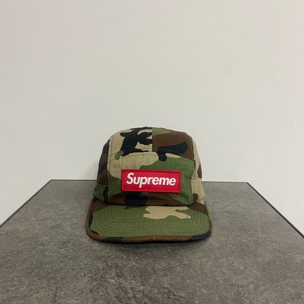 (OS) 슈프림 박스로고 캠프캡 모자 우드랜드 카모