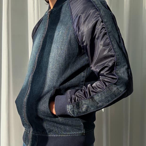 [M]인더애틱 JPN 인디고 데님 블루종 봄버 자켓