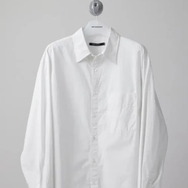 해칭룸 Crop Shirt Pin Stripe White