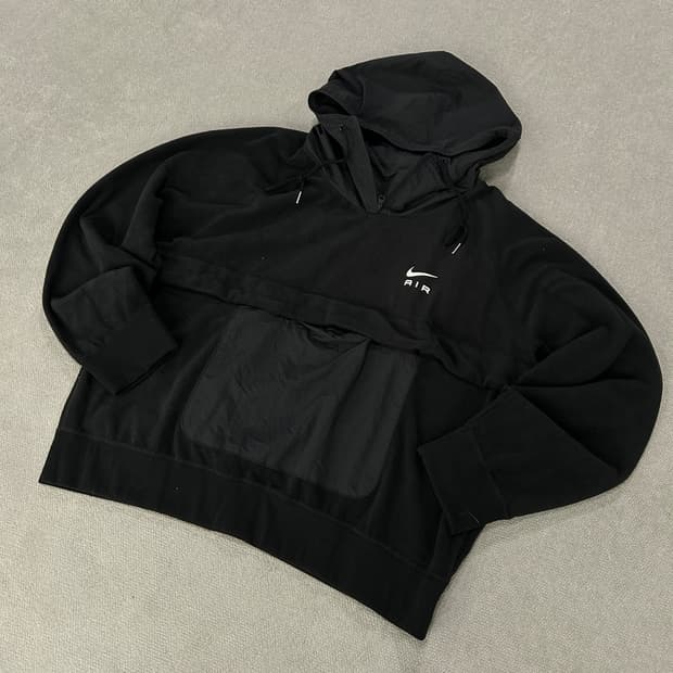 나이키 블랙 후리스 아노락 