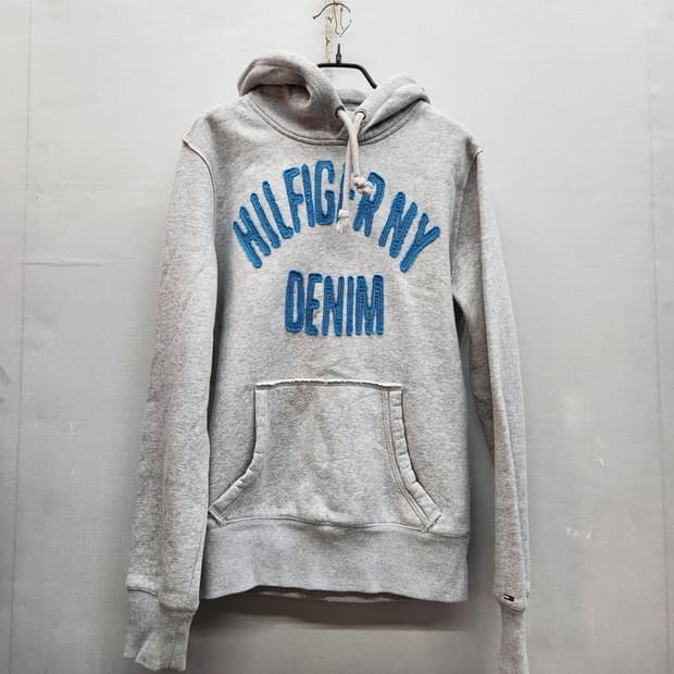 타미힐피거 데님로고 후드티 S(M)