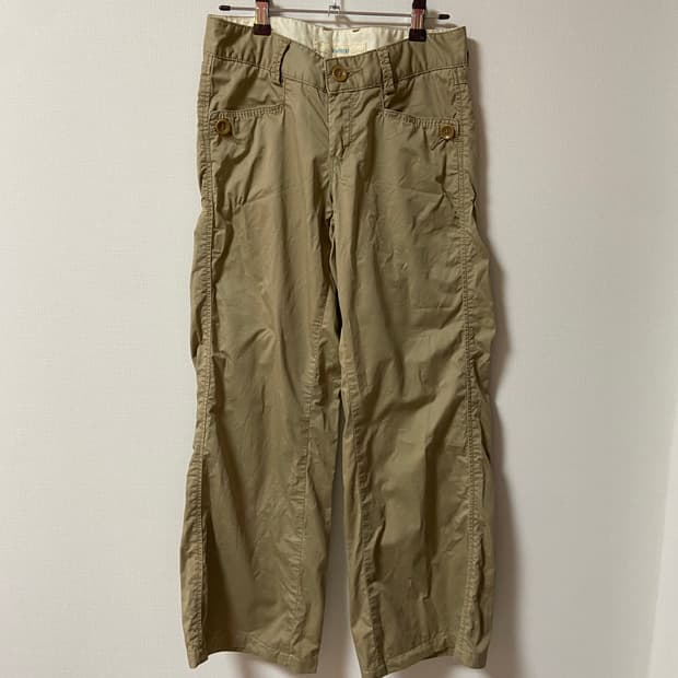 일본 빈티지 모리걸 하구미 단추 카고팬츠 