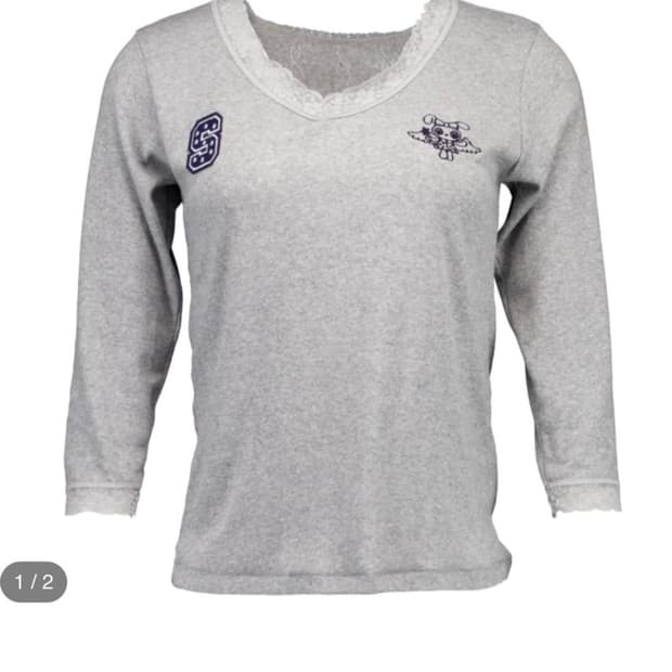 샬롬클럽 I don’t know 레이스 티 그레이