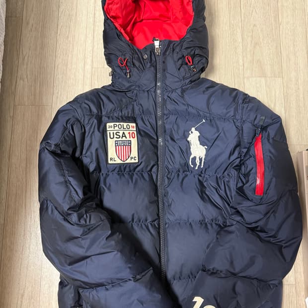 폴로 빅포니 성조기 패딩