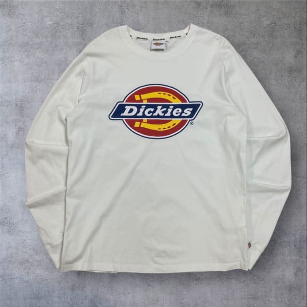 디키즈 빅로고 화이트 롱 슬리브