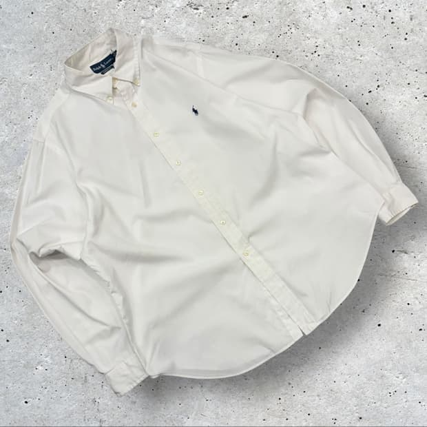 [XL] 폴로 랄프로렌 클래식핏 화이트 긴팔 셔츠 C972