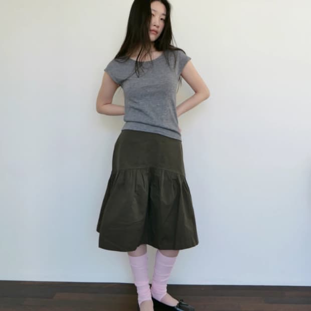 베이비랩 work gather skirt 스커트