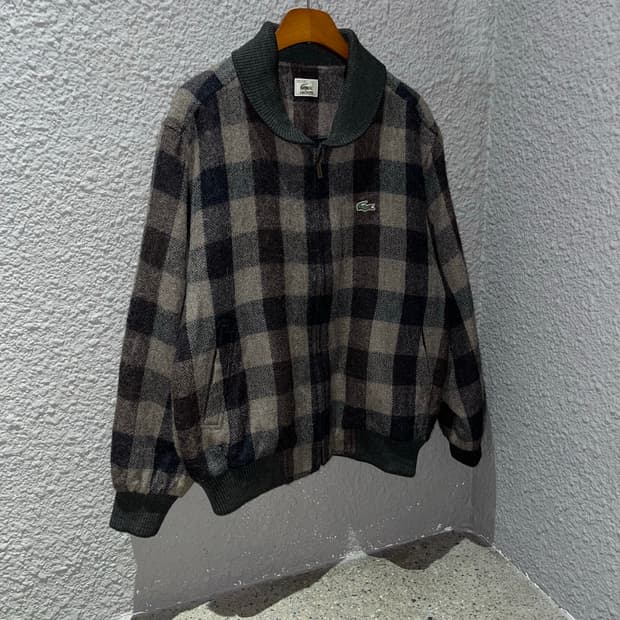Lacoste 라코스테 모직 체크 블루종
