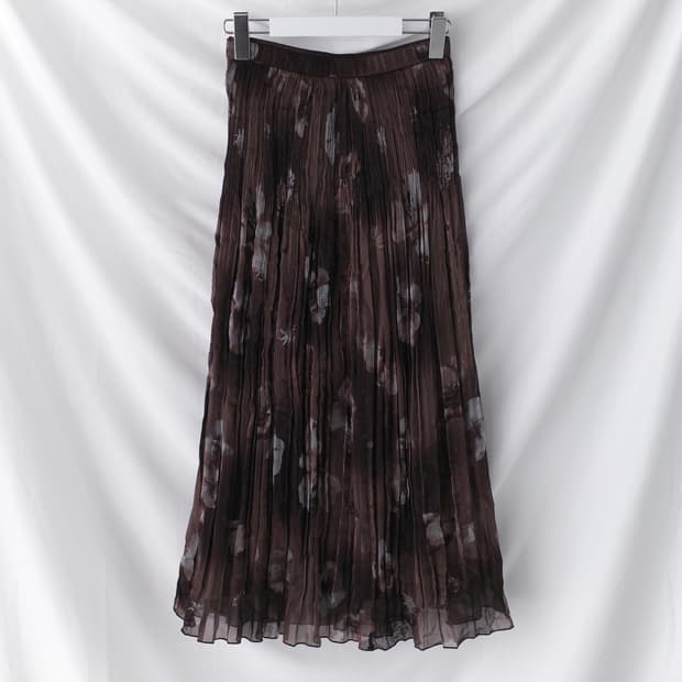 flower pleats skirt