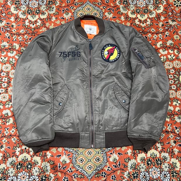 [L] 아비렉스 75FSG ma-1 항공점퍼 그레이브라운
