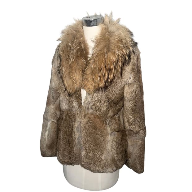 Cecil McBee Rabbit Fur Middle Jacket