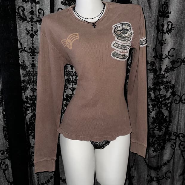 Brown y2k Long Sleeve 