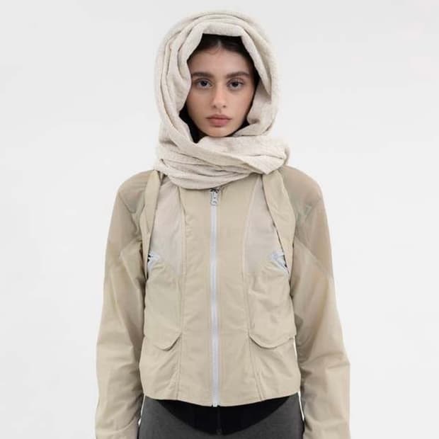 혜인서 머플러 나일론 자켓