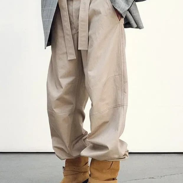 24ss 렉토 그레이지 코튼 워커 팬츠 세피아그레이