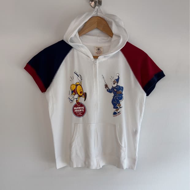 캡틴산타 90‘s japan 빈티지 그래픽 하프 후드집업