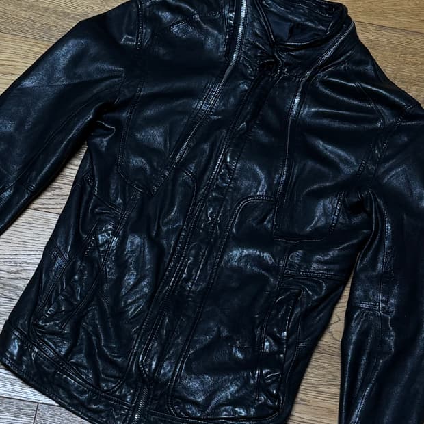 램스킨 바이커 자켓 아티잔 가죽 레더